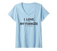 Femme J'adore Quand ma fiancée me Laisse Jouer au Golf de façon Amusante T-Shirt avec Col en V