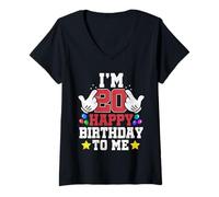 Femme J'Ai 20 Ans, Joyeux Anniversaire, drôle, 20e Anniversaire, Boy Bday T-Shirt avec Col en V