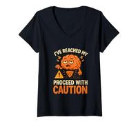 Femme J'Ai atteint Mon... Procédez avec Prudence Funny Brain T-Shirt avec Col en V