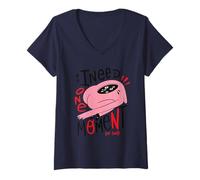 Femme J'ai besoin d'un moment - Art surréaliste de monstres roses T-Shirt avec Col en V