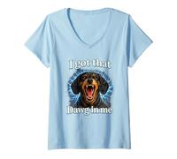 Femme J'Ai ce Dawg en Moi Chemise de Teckel en colère T-Shirt avec Col en V