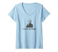 Femme J'Ai Dit « Non aux Rois » T-Shirt avec Col en V