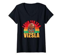 Femme J'ai dit oui à un Vizsla T-Shirt avec Col en V