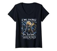 Femme J'Ai Fini de Jouer avec Wolves Bootleg Funny T-Shirt avec Col en V