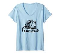 Femme J'Ai la Rage Possum Funny Rabid Possum J'Ai la Rage T-Shirt avec Col en V