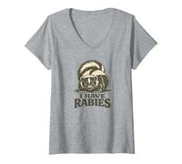 Femme J'Ai la Rage Skunk Funny Rabid Skunk J'Ai la Rage T-Shirt avec Col en V