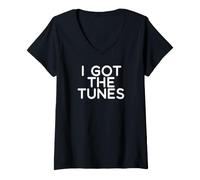 Femme J'Ai Les chansons T-Shirt avec Col en V