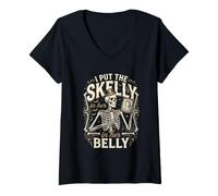 Femme J'Ai mis l'odeur dans Son Ventre, Halloween drôle T-Shirt avec Col en V