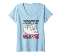 Femme J'Ai parlé de la Conversation et J'Ai marché Maintenant à Mon âge T-Shirt avec Col en V