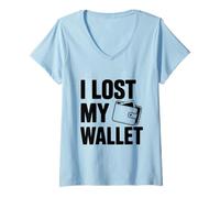 Femme J'Ai Perdu Mon Portefeuille T-Shirt avec Col en V