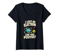 Femme J'Ai Perdu Un Professeur de Physique Amusant sur Les électrons T-Shirt avec Col en V