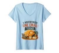 Femme J'Ai répondu à Un courriel Aujourd'hui T-Shirt avec Col en V