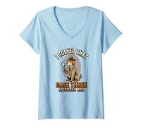 Femme J'Ai résolu Cette Affaire il y a Trois épisodes True Crime T-Shirt avec Col en V