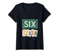 Femme J'Ai survécu à 67 Jours d'école, Six élèves de Sept mèmes T-Shirt avec Col en V