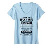 Femme J'Ai Un Mari Vraiment génial, il est né en décembre T-Shirt avec Col en V