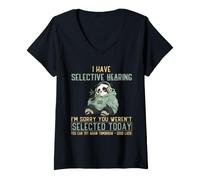 Femme J'Ai Une Audition sélective, tu n'as Pas été sélectionné Aujourd'hui, C'est drôle T-Shirt avec Col en V