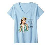Femme J'Ai vérifié Mon reçu Retro Housewifes T-Shirt avec Col en V