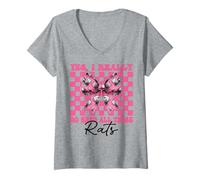 Femme J'ai vraiment besoin de tous ces rats drôles de rats, de filles, de mamans et de souris T-Shirt avec Col en V