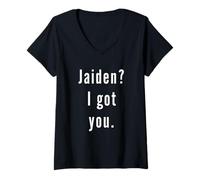 Femme Jaiden? Je t’AI EU. T-Shirt avec Col en V