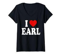 Femme J'aime Beaucoup Earl T-Shirt avec Col en V
