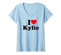 Femme J'aime Beaucoup Kylie T-Shirt avec Col en V