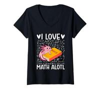 Femme J'aime Beaucoup Les mathématiques T-Shirt avec Col en V