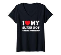 Femme J'aime la copine drôle de mon petit ami arbitre super sexy T-Shirt avec Col en V