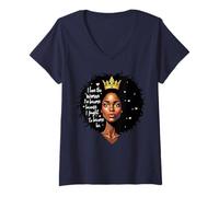 Femme J'aime la Femme Que Je suis devenue T-Shirt avec Col en V
