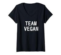 Femme J'aime Les Animaux et Je ne Les Mange Pas. L'équipe végétalienne Love T-Shirt avec Col en V