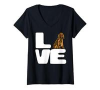 Femme J'aime Mon Cocker Spaniel l'amour Love T-Shirt avec Col en V