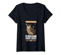 Femme J'aime Mon Grand-duc T-Shirt avec Col en V