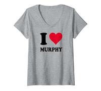 Femme J'aime Murphy T-Shirt avec Col en V