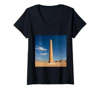 Femme J'aime Vraiment des obélisques - Monument de l'obélisque T-Shirt avec Col en V