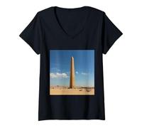 Femme J'aime Vraiment des obélisques - Monument de l'obélisque T-Shirt avec Col en V
