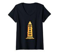 Femme J'aime Vraiment des obélisques - Monument de l'obélisque T-Shirt avec Col en V