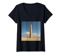 Femme J'aime Vraiment des obélisques - Monument de l'obélisque T-Shirt avec Col en V