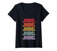 Femme Jamel T-Shirt avec Col en V