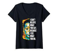 Femme James Baldwin Graffiti Art, dix-neuvième Mois de l'histoire des Noirs T-Shirt avec Col en V