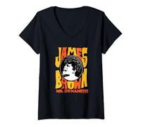 Femme James Brown, M. Dynamite T-Shirt avec Col en V