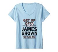 Femme James Brown se lève de l'ère du Funk T-Shirt avec Col en V