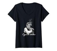 Femme James Dean_006 T-Shirt avec Col en V