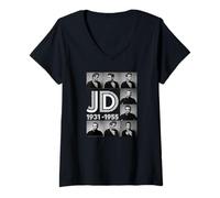 Femme James Dean_008 T-Shirt avec Col en V