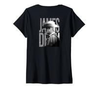 Femme James Dean_Back Printed T-Shirt avec Col en V