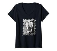 Femme James Dean_Elvis Presley T-Shirt avec Col en V