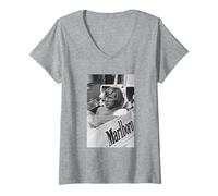 Femme James Hunt dans la Voiture de Course Goodwood 1978 T-Shirt avec Col en V