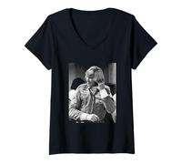 Femme James Hunt participe au Grand Prix de Grande-Bretagne 1976 de Brands Hatch T-Shirt avec Col en V