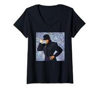 Femme Janet Jackson Control Singer par Michael Grecco T-Shirt avec Col en V