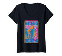 Femme Janis Joplin Avalon Ballroom San Francisco Juin 1966 Rose T-Shirt avec Col en V