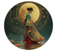 Femme Japonaise, carpes koï et Les Douze Animaux du Zodiaque | pour Adultes || 1000pcs (67.5x67.5cm) Puzzles Jeux ÉduChatifs Puzzles De Décoration Intérieure