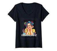 Femme J'appelle pour être Malade Aujourd'hui DontGiveAputt-is T-Shirt avec Col en V
